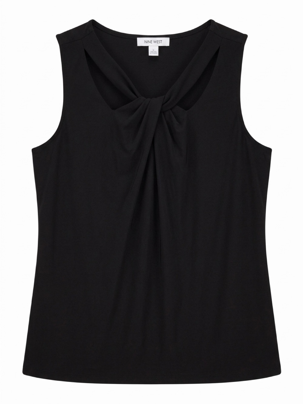 Nine West Black Twist-Front Sleeveless Camisole